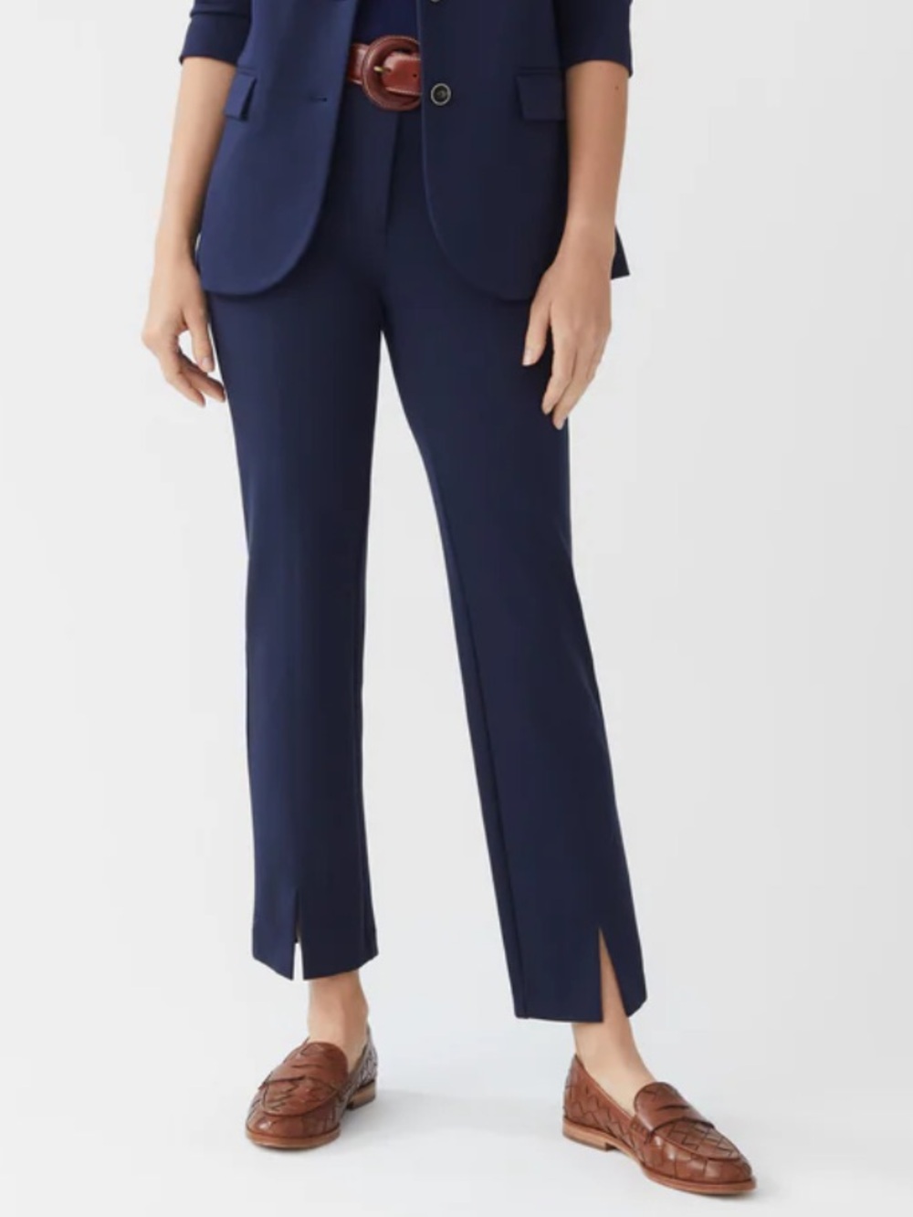 J.Mclaughlin Women’s Deanne Pants In Winter Navy Blue Size 10 - Picture 4 of 14